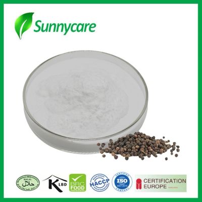 Zwarte peper extract Piperine poeder CAS 7780-20-3 Piper Nigrum Verbetert de spijsvertering